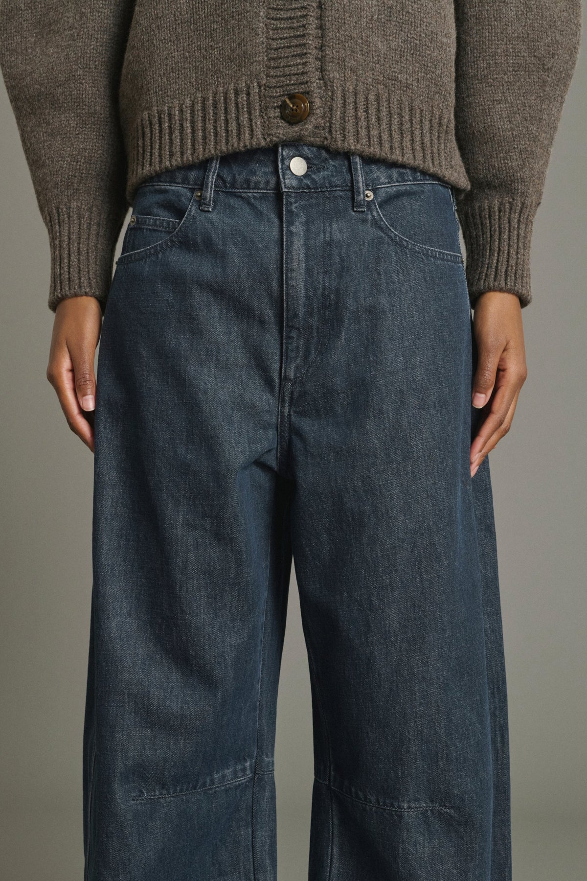 Jean coupe barrel en denim