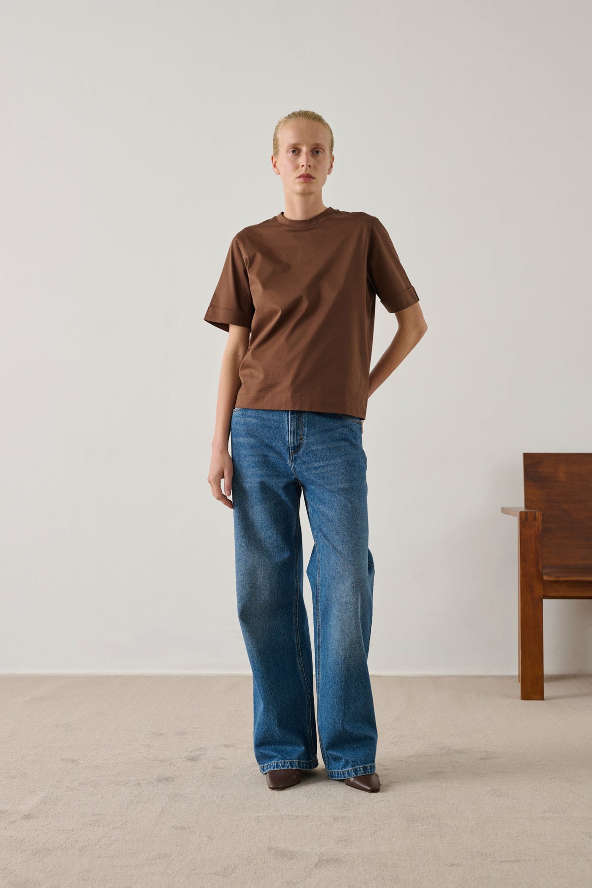 Tee-shirt col rond en coton