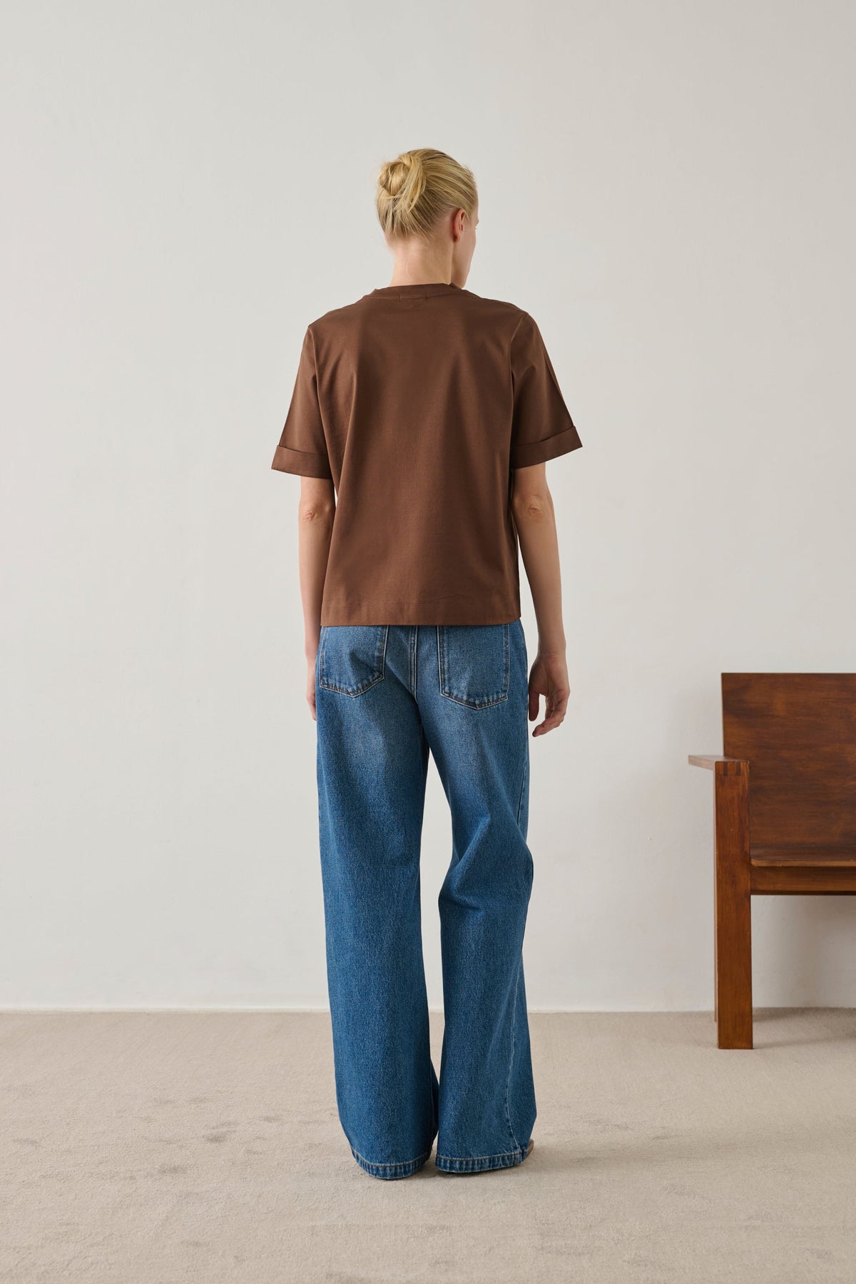 Tee-shirt col rond en coton