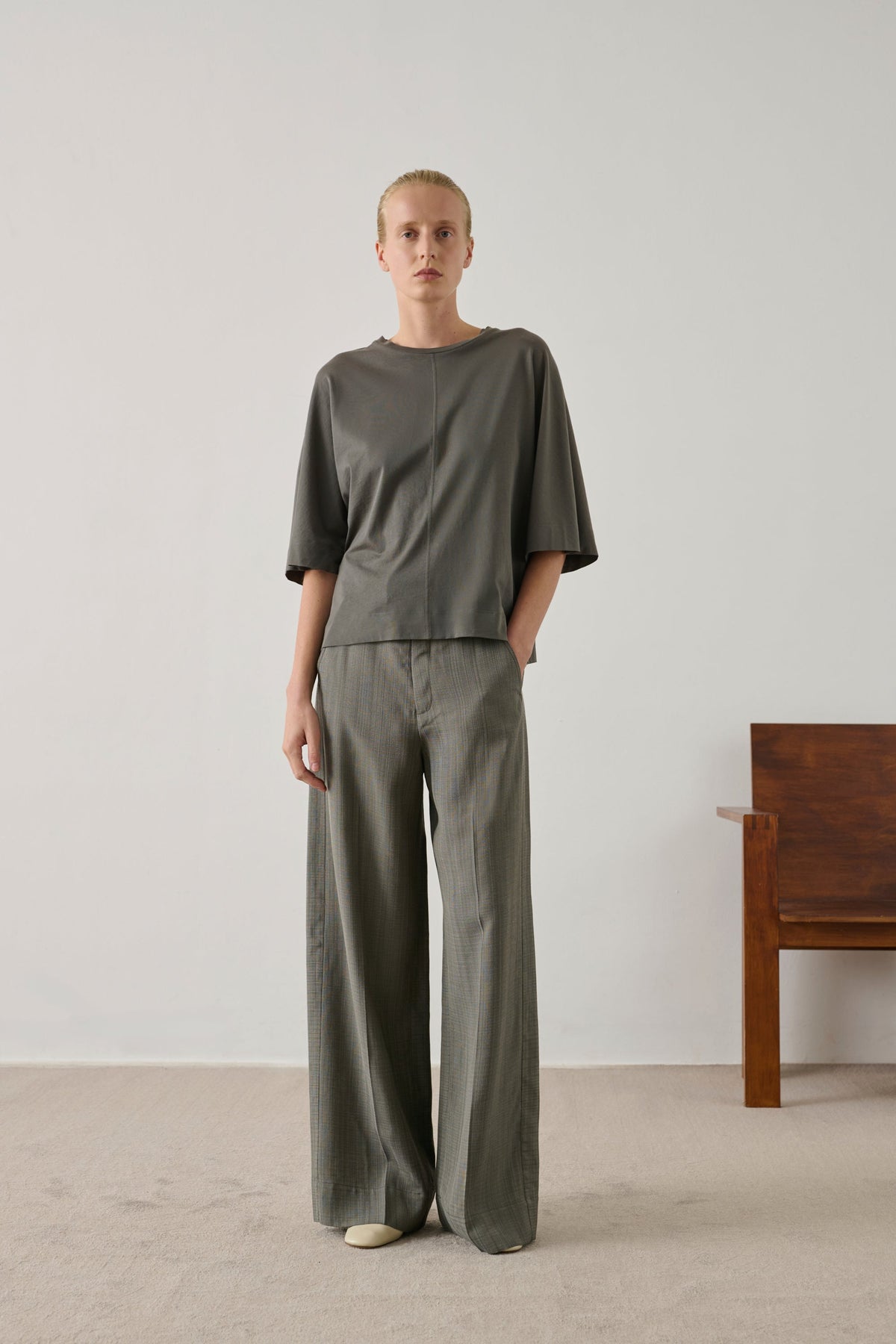 Tee-shirt manches mi-longues en coton
