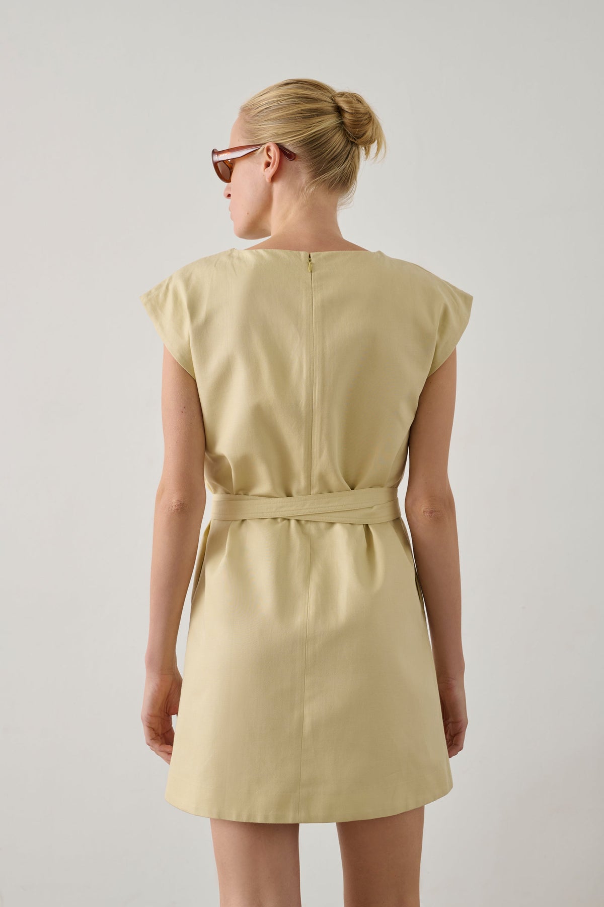 Robe courte en twill de coton