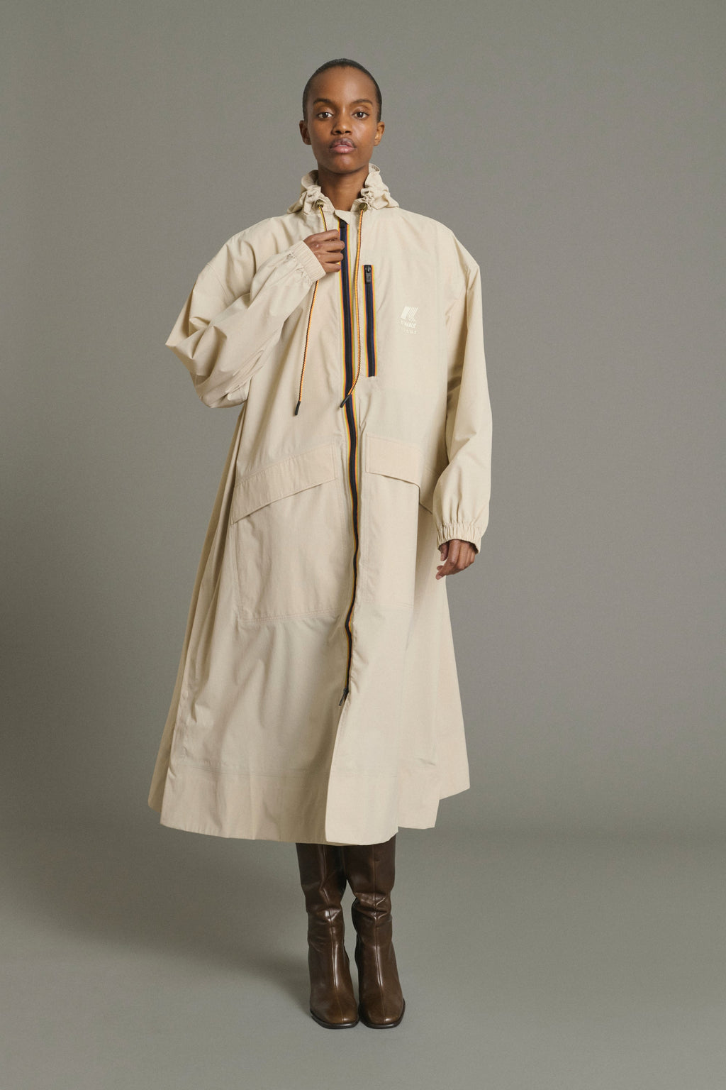 Trench en tissu technique déperlant