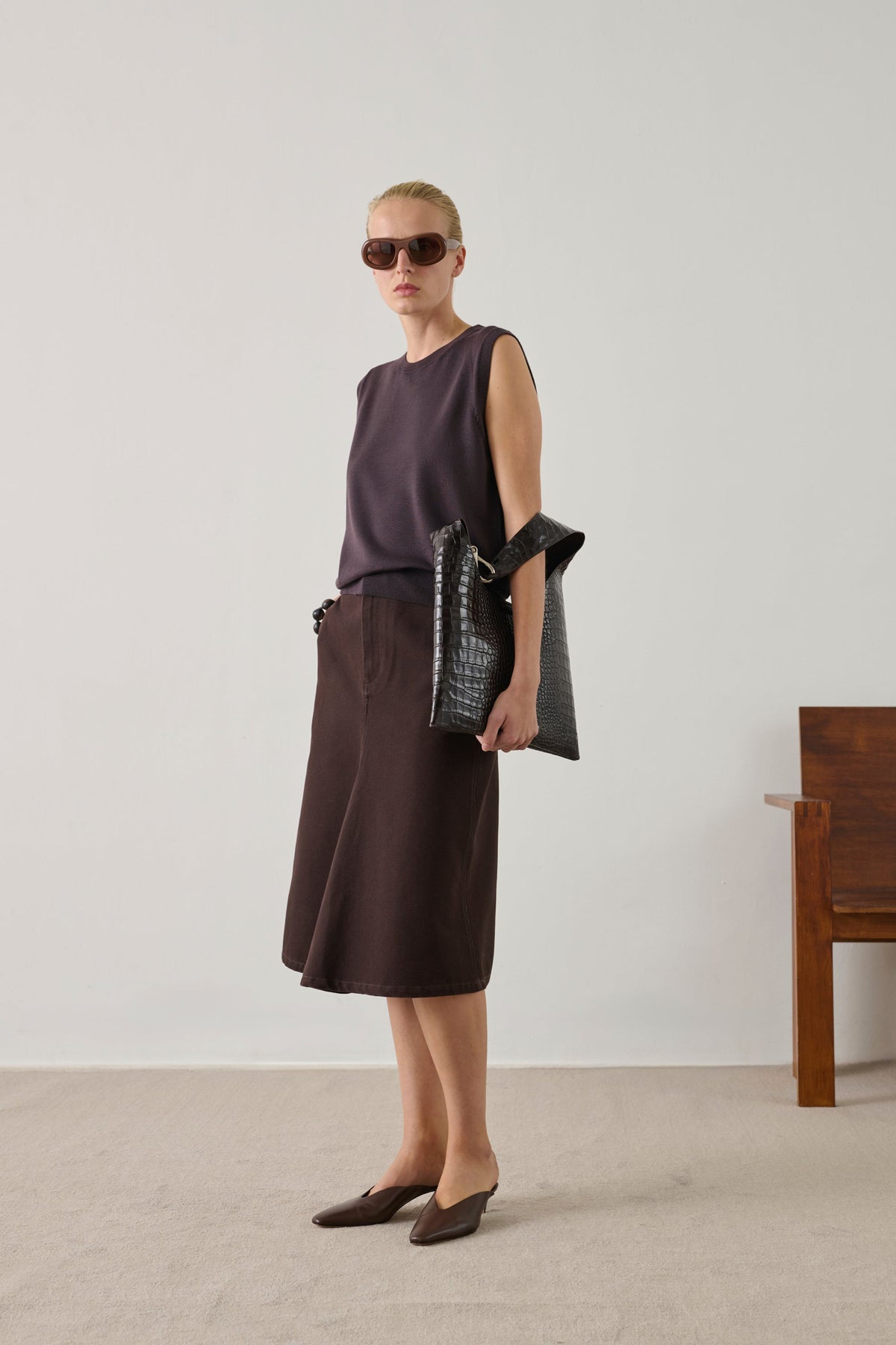 Sac en cuir lisse