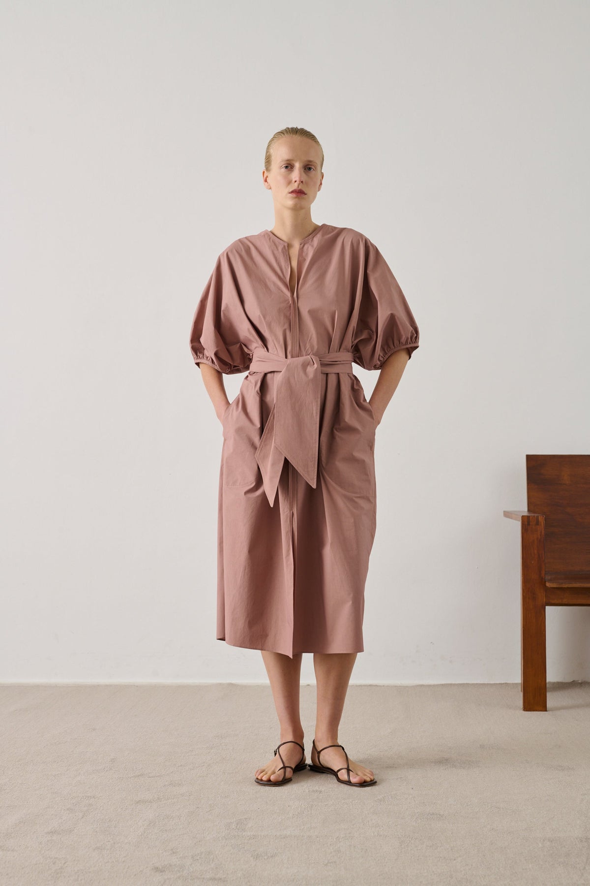 Robe ample en popeline
