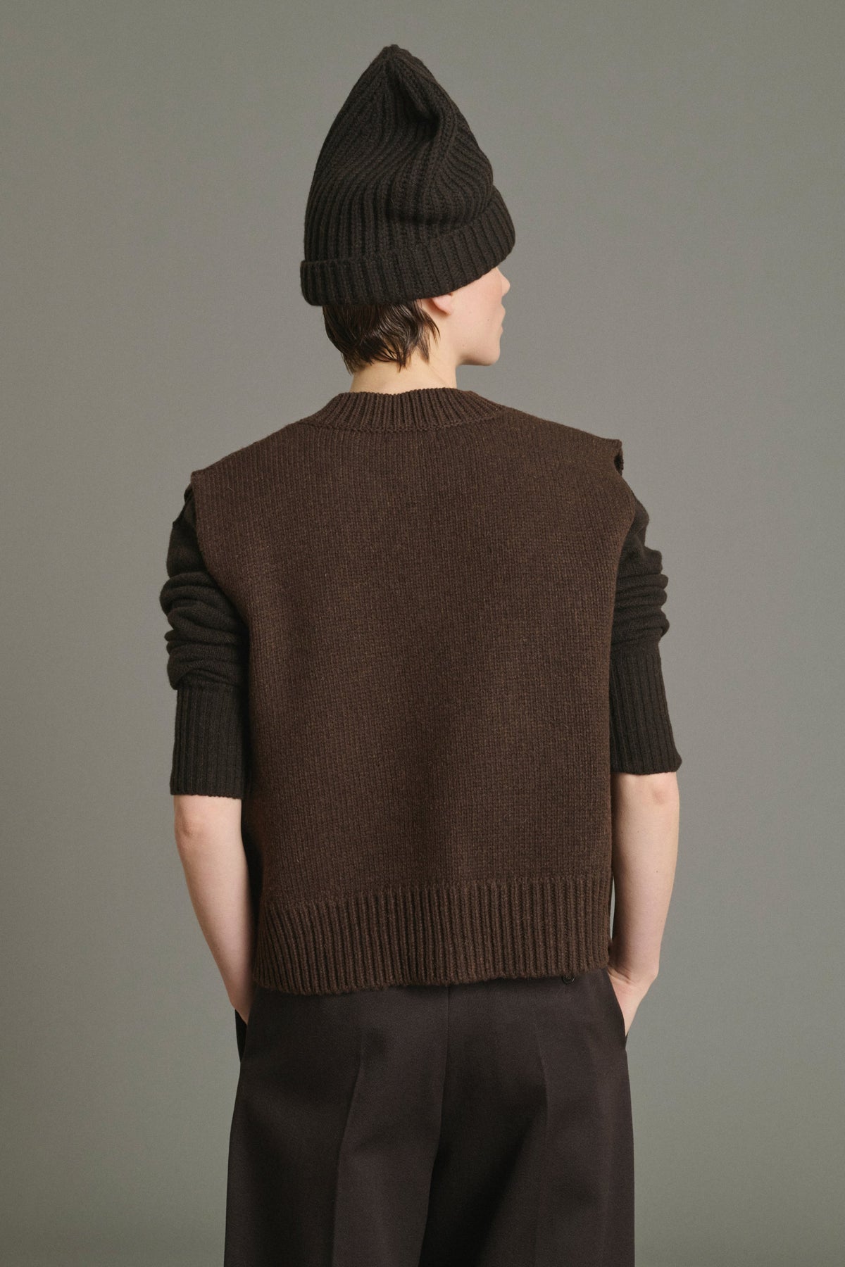 Gilet sans manches à fermoir crochet