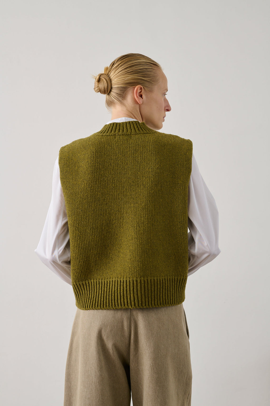 Cardigan sans manches en laine