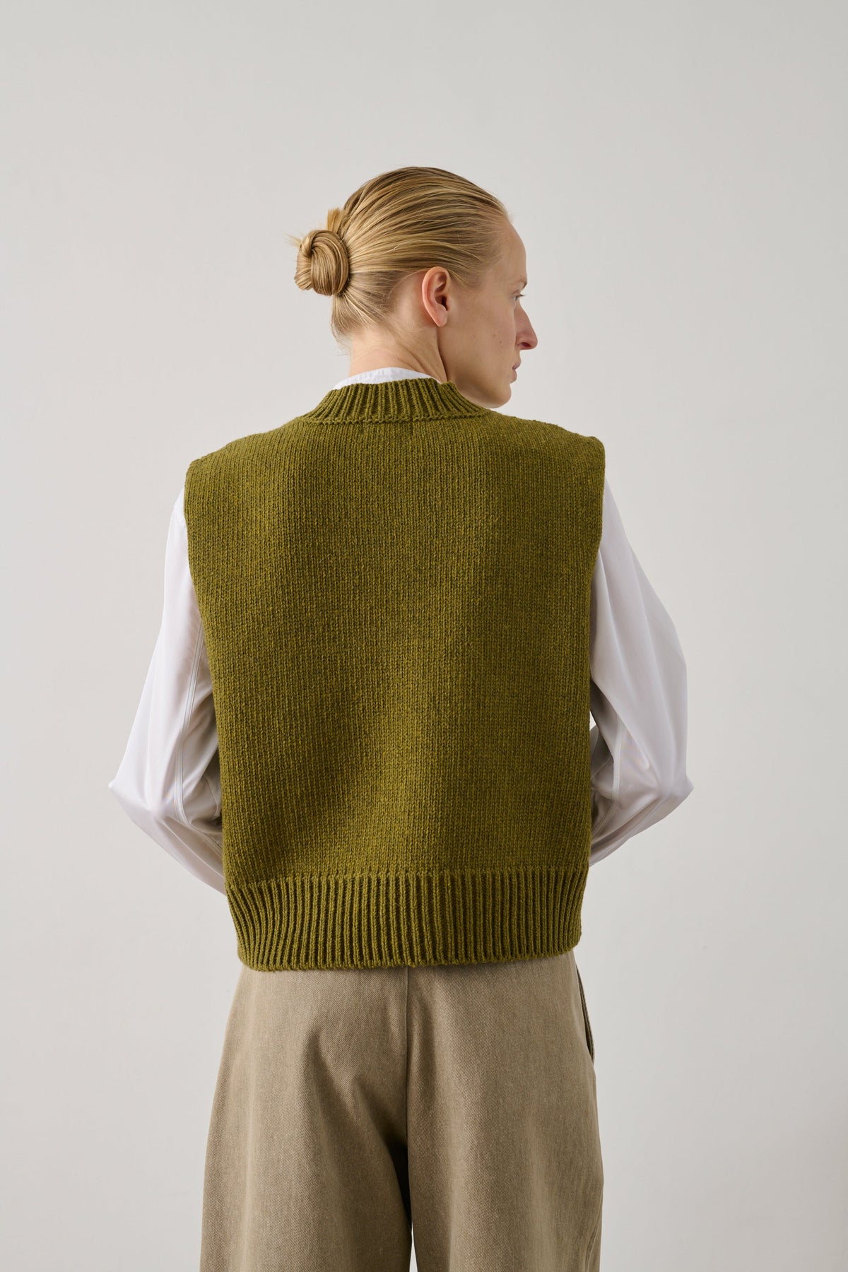 Cardigan sans manches en laine