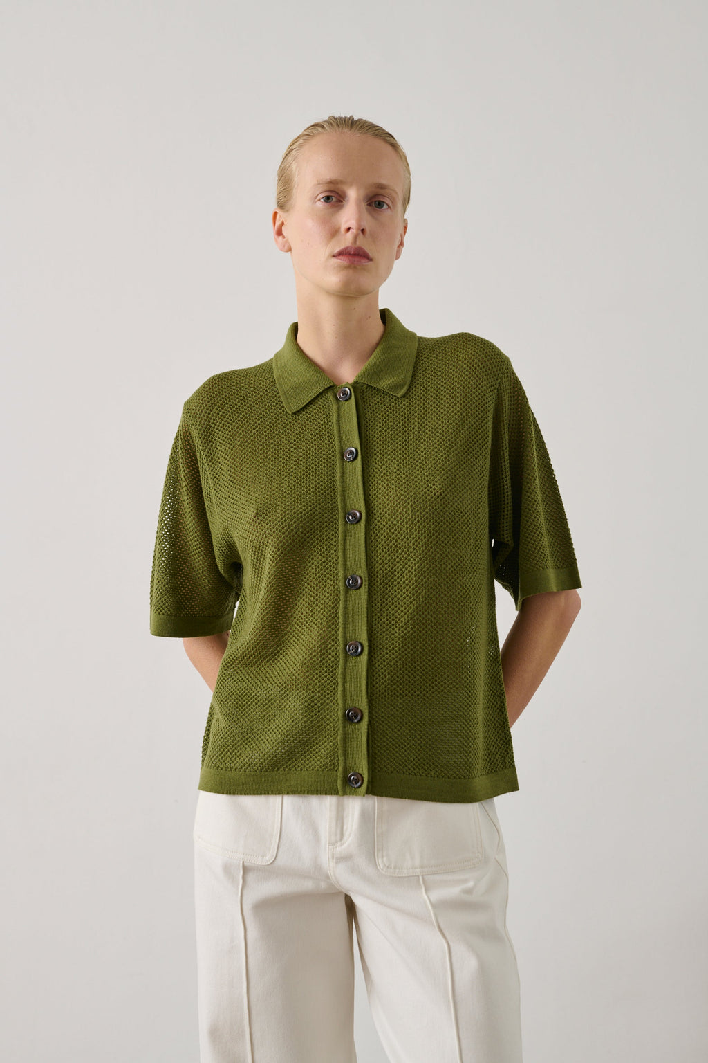 Polo manches courtes en laine