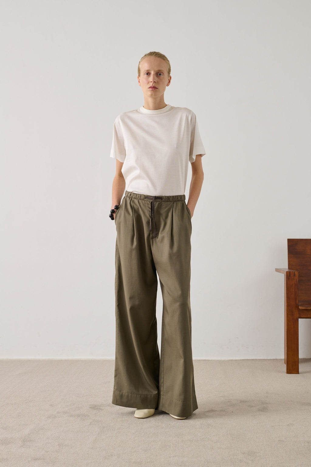 Pantalon à cordons en flanelle