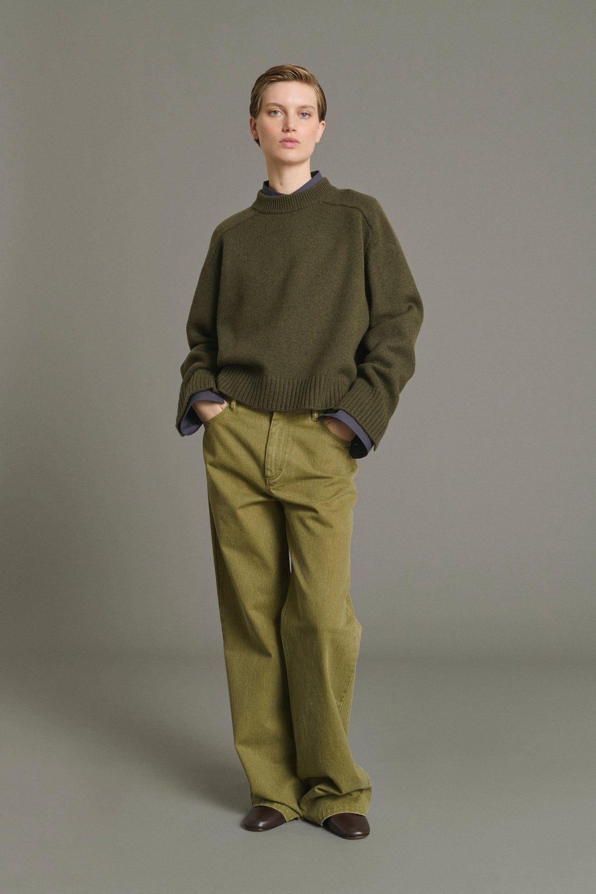Pull boxy à poignets fendus
