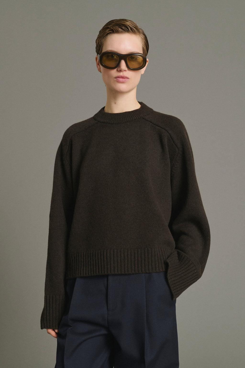 Pull boxy à poignets fendus
