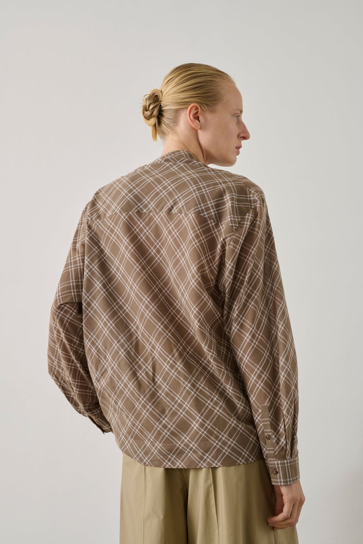 Blouse à carreaux en coton