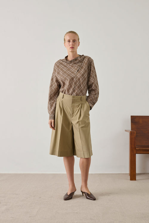 Blouse à carreaux en coton