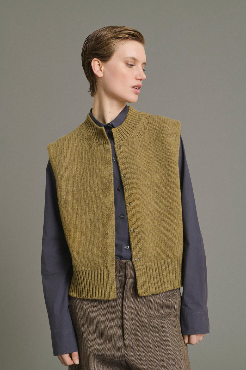 Gilet sans manches à fermeture crochet