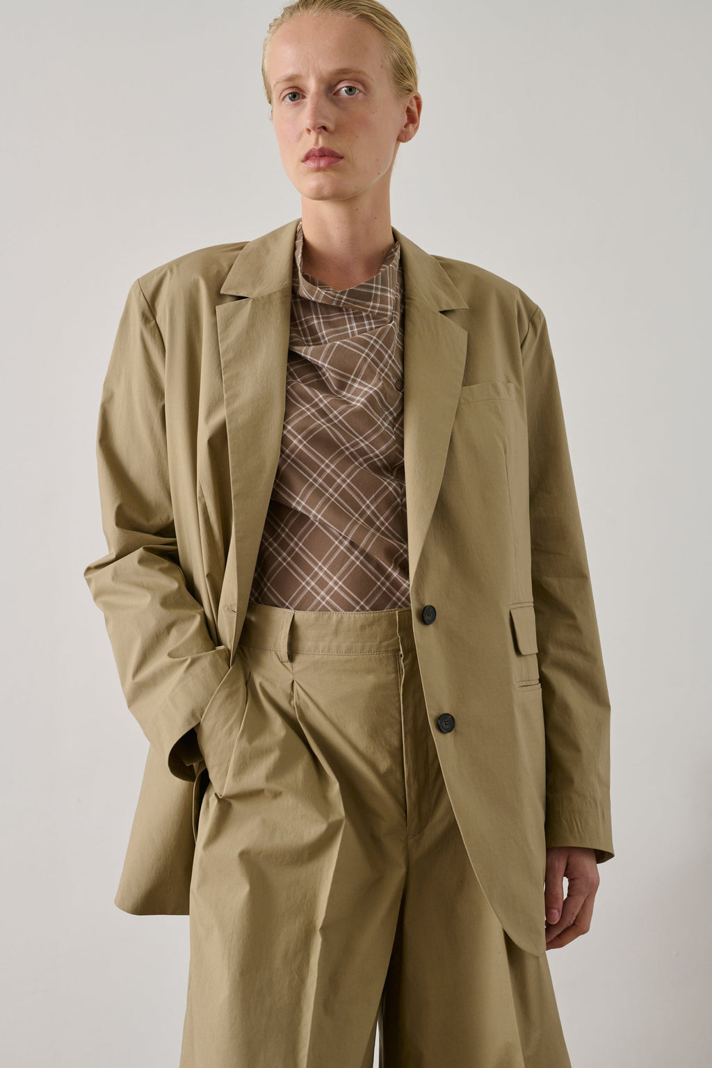 Veste de tailleur en popeline