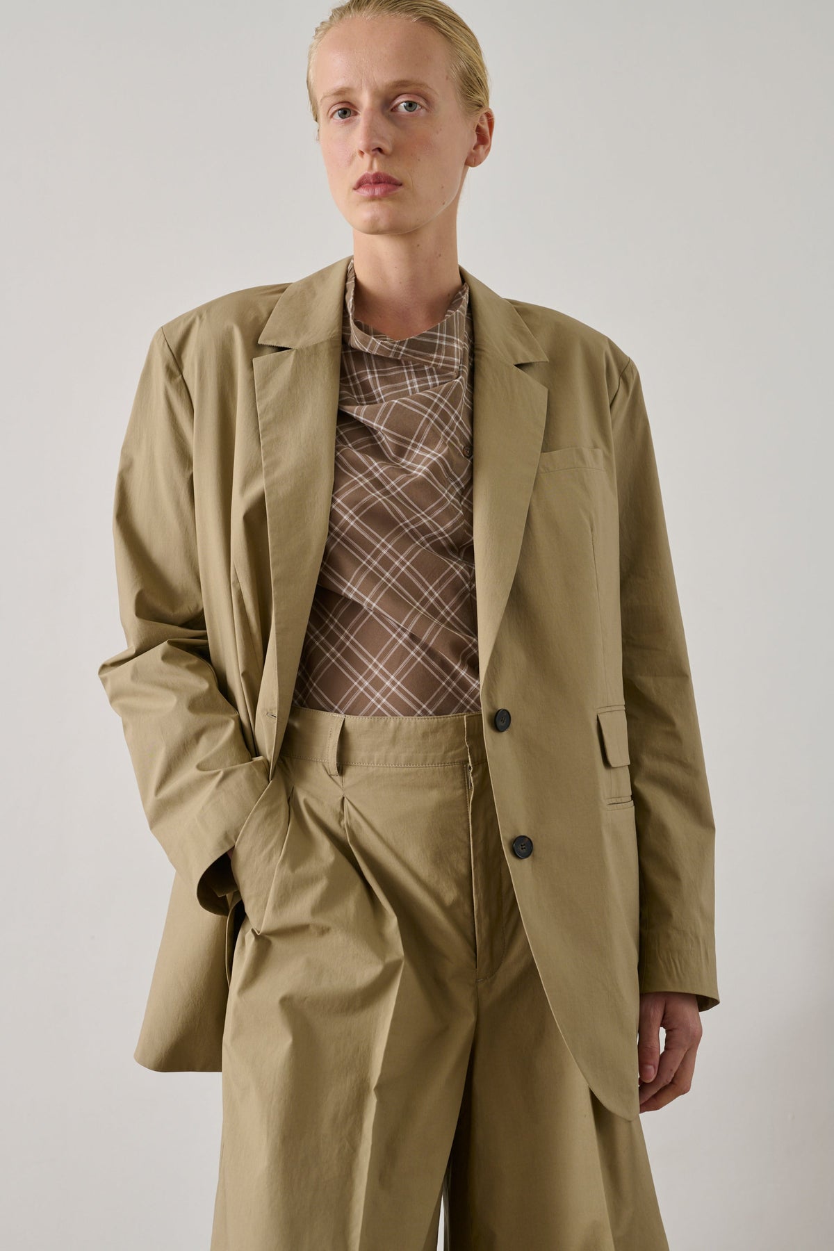 Veste de tailleur en popeline
