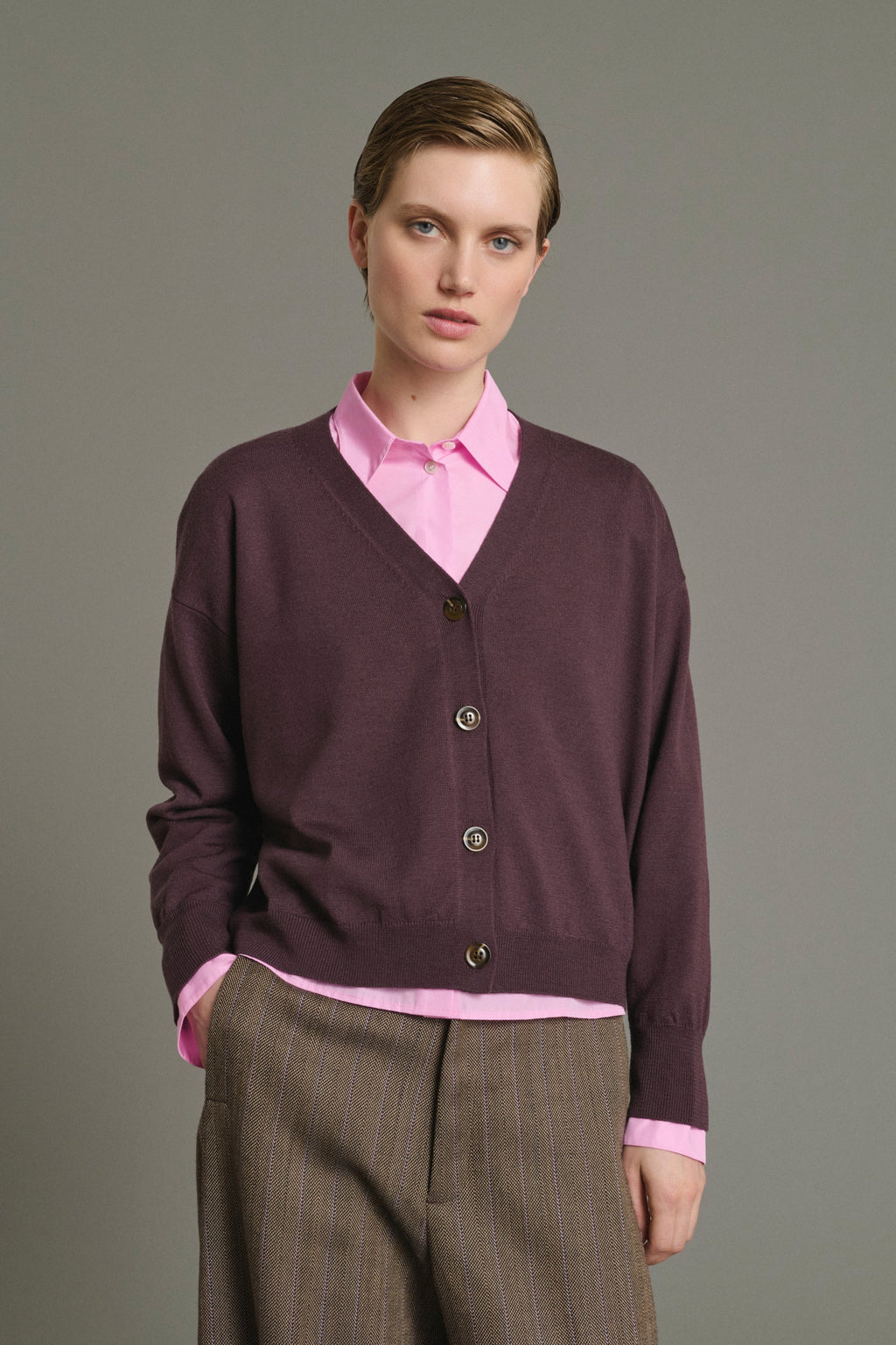 Cardigan en laine mérinos