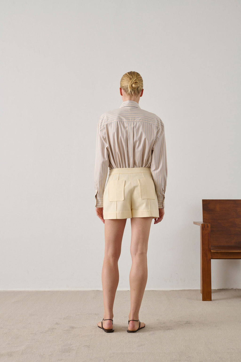 Short en sergé de coton