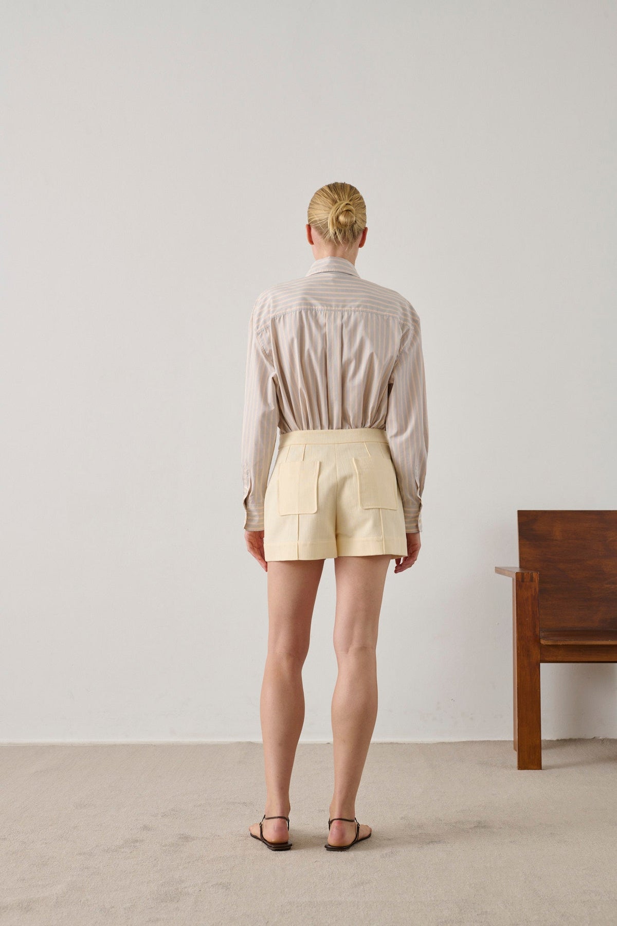 Short en sergé de coton