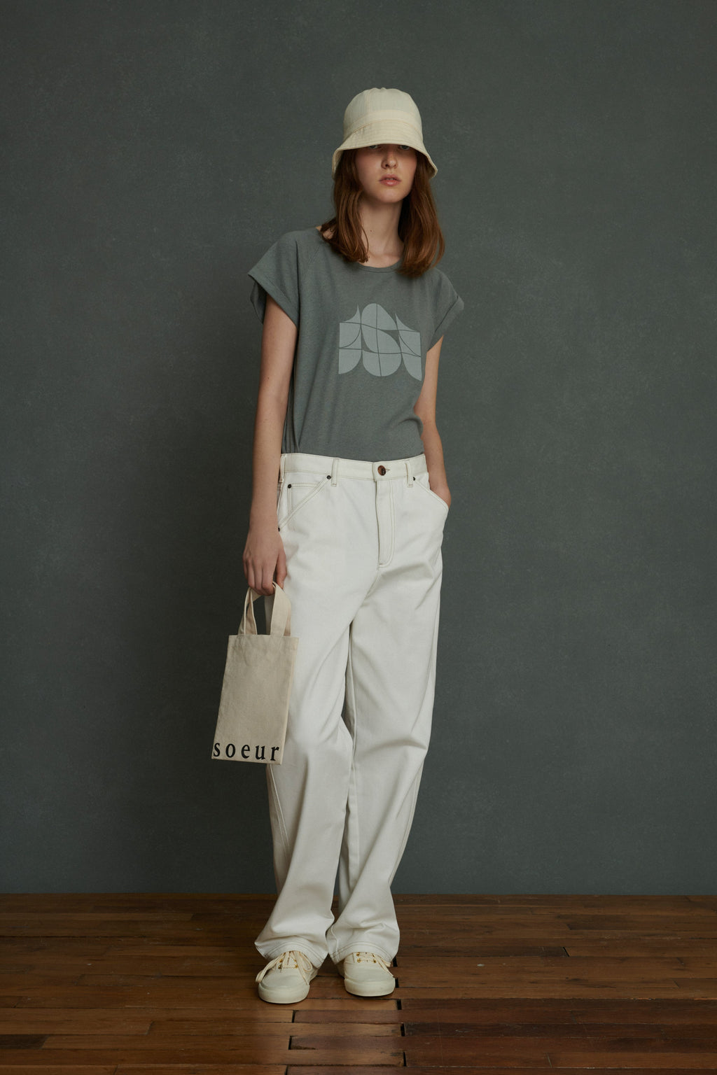 mini tote bag écru