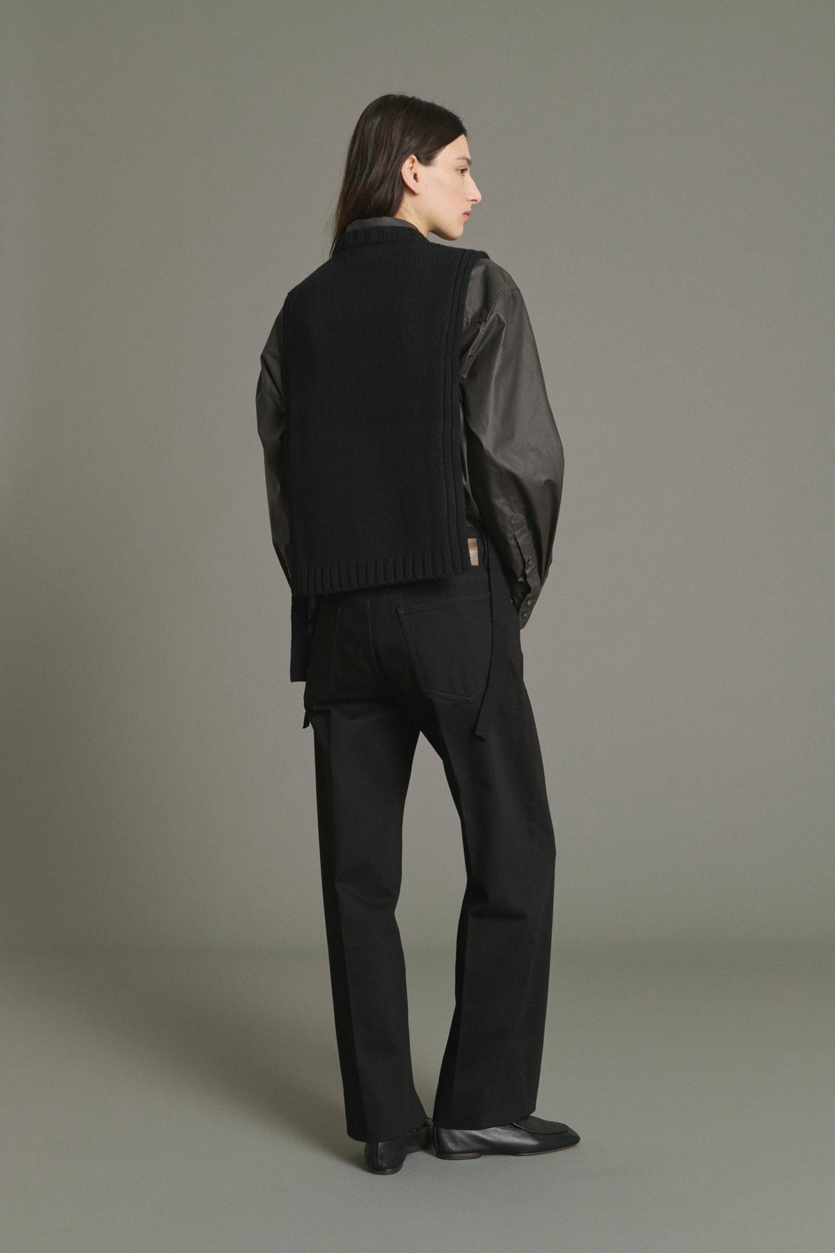 Plastron en laine compacte