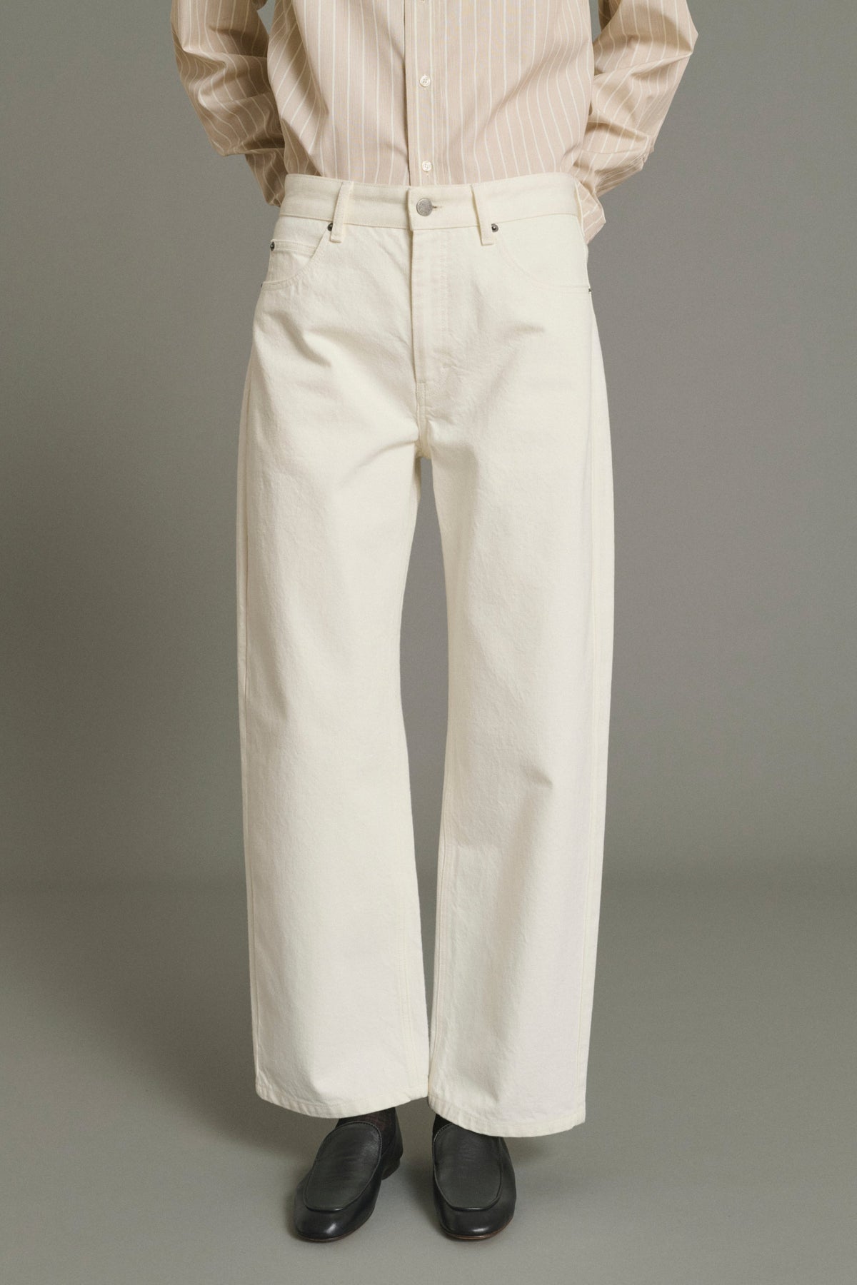 Jeans droit en toile brute