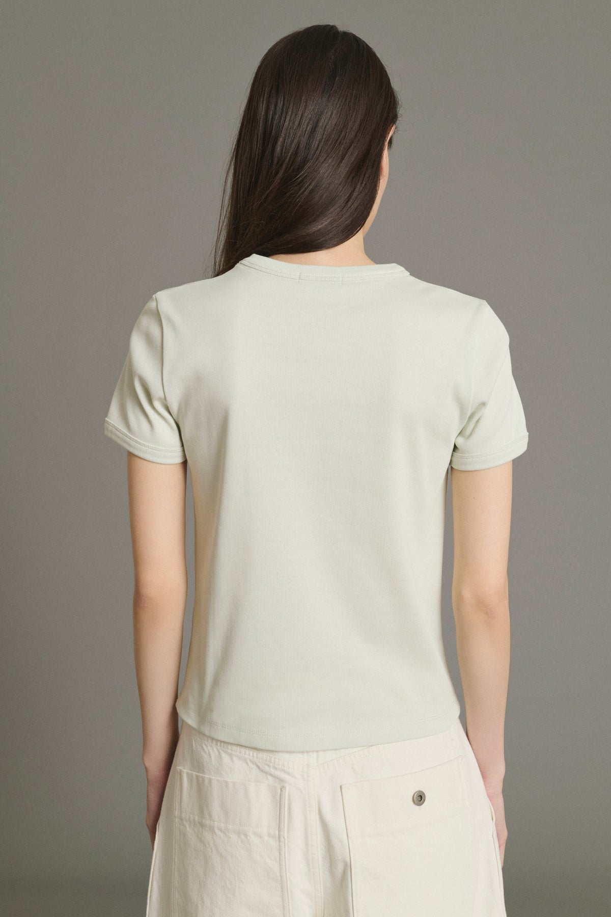 Tee-shirt brodé Soeur à petites côtes