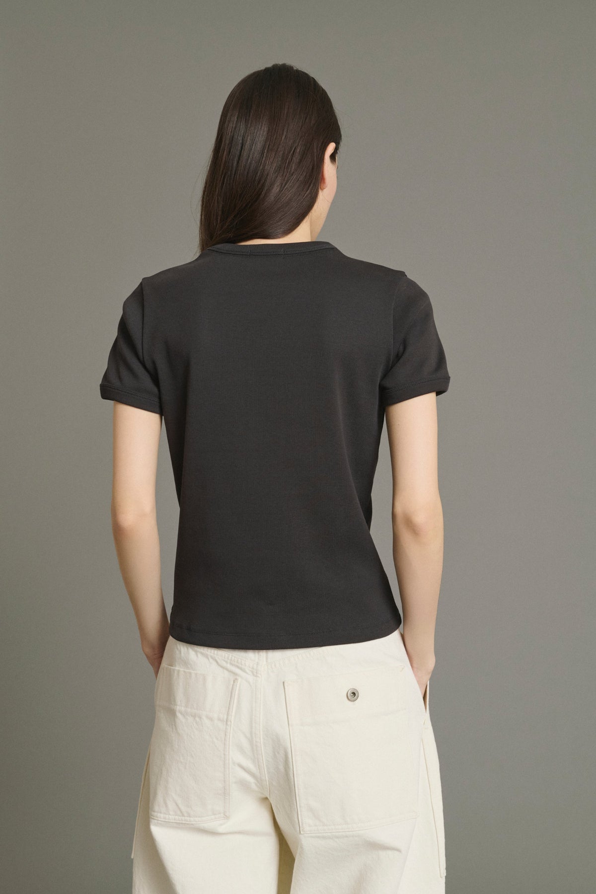 Tee-shirt brodé Soeur à petites côtes