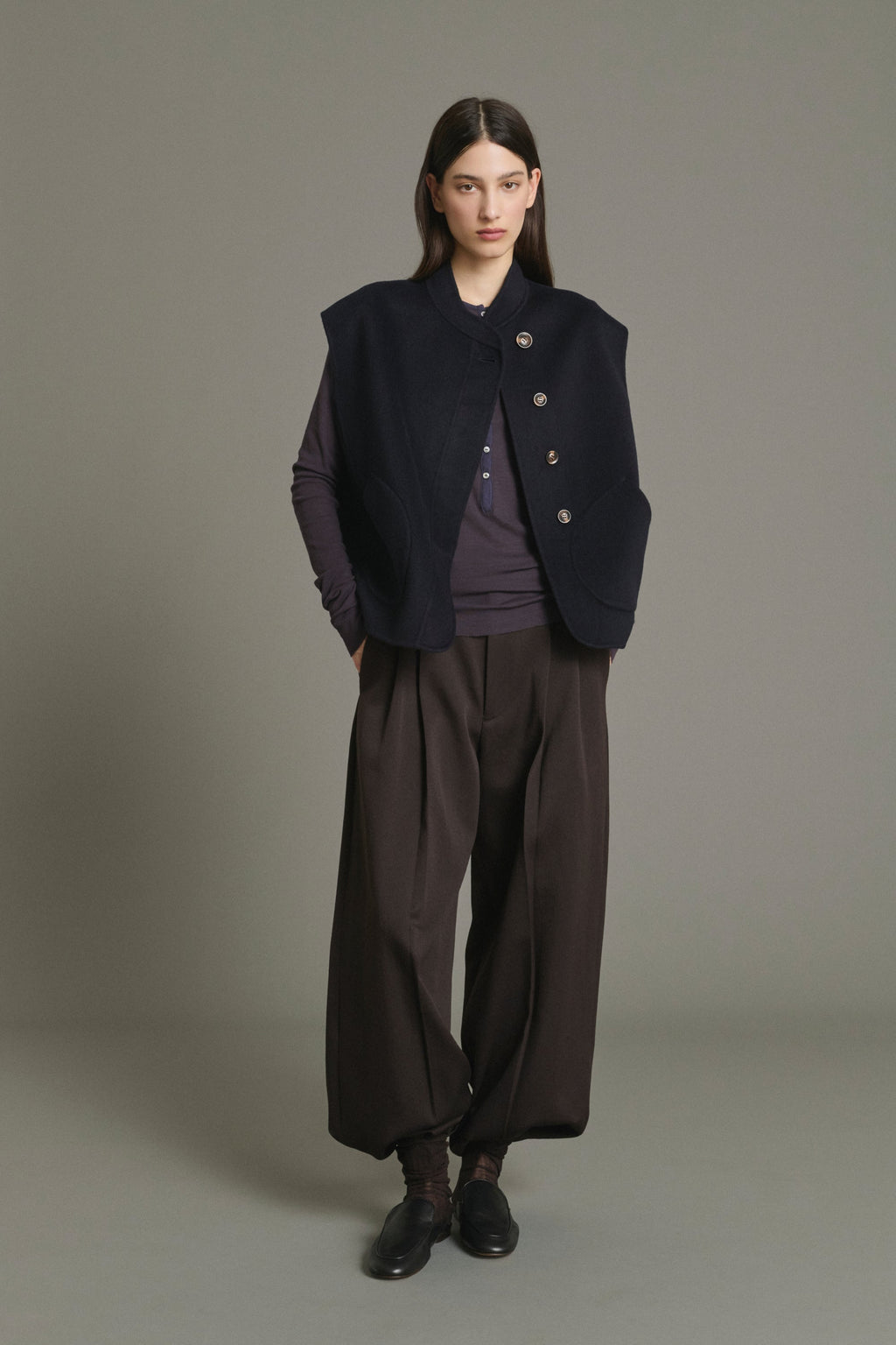 Blouson en laine double face