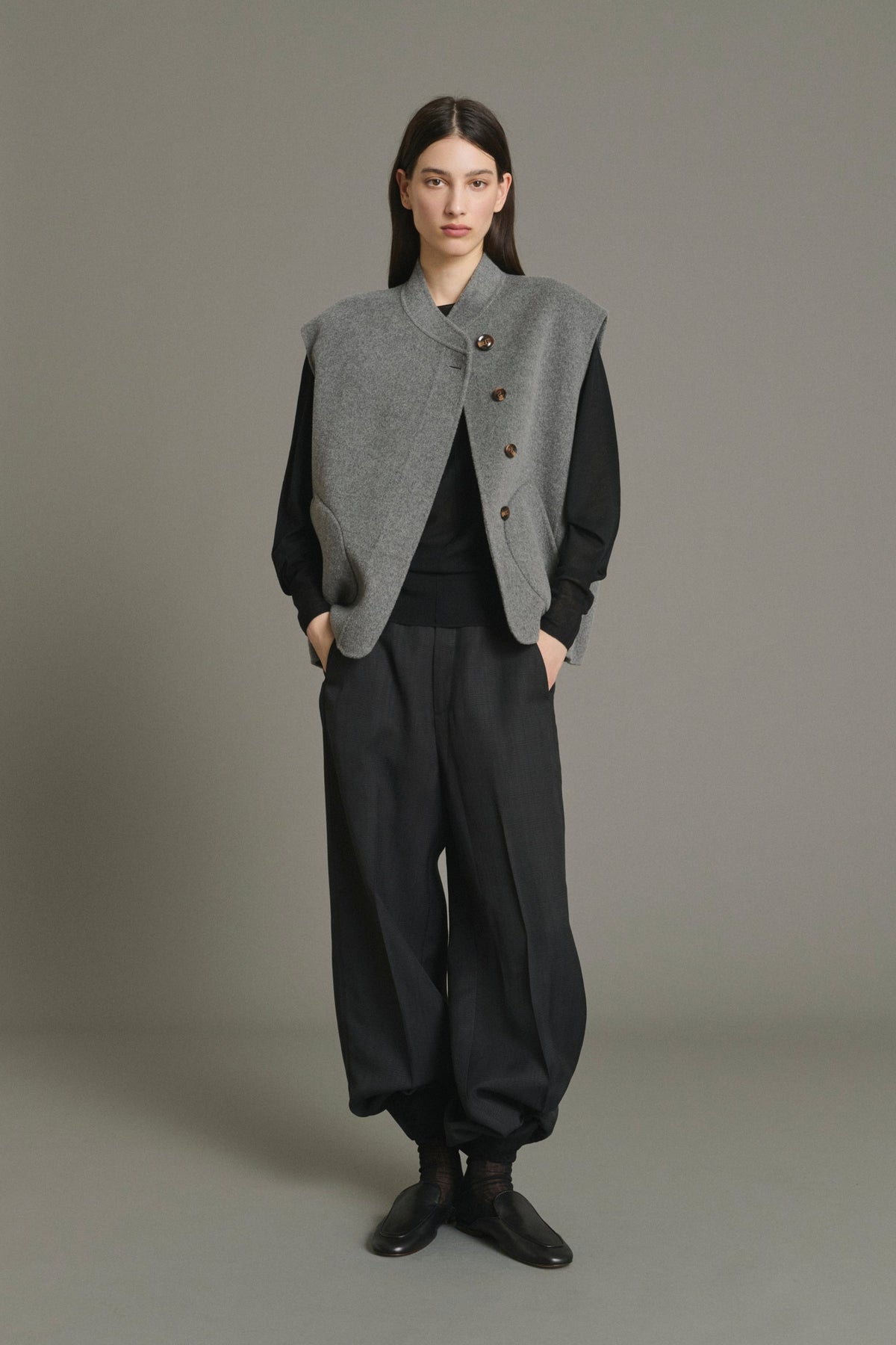 Blouson en laine double face