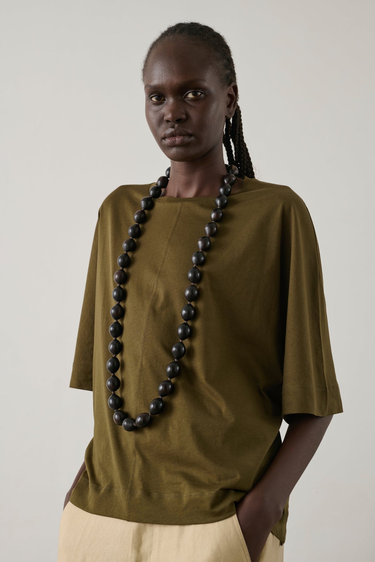Tee-shirt manches mi-longues en coton