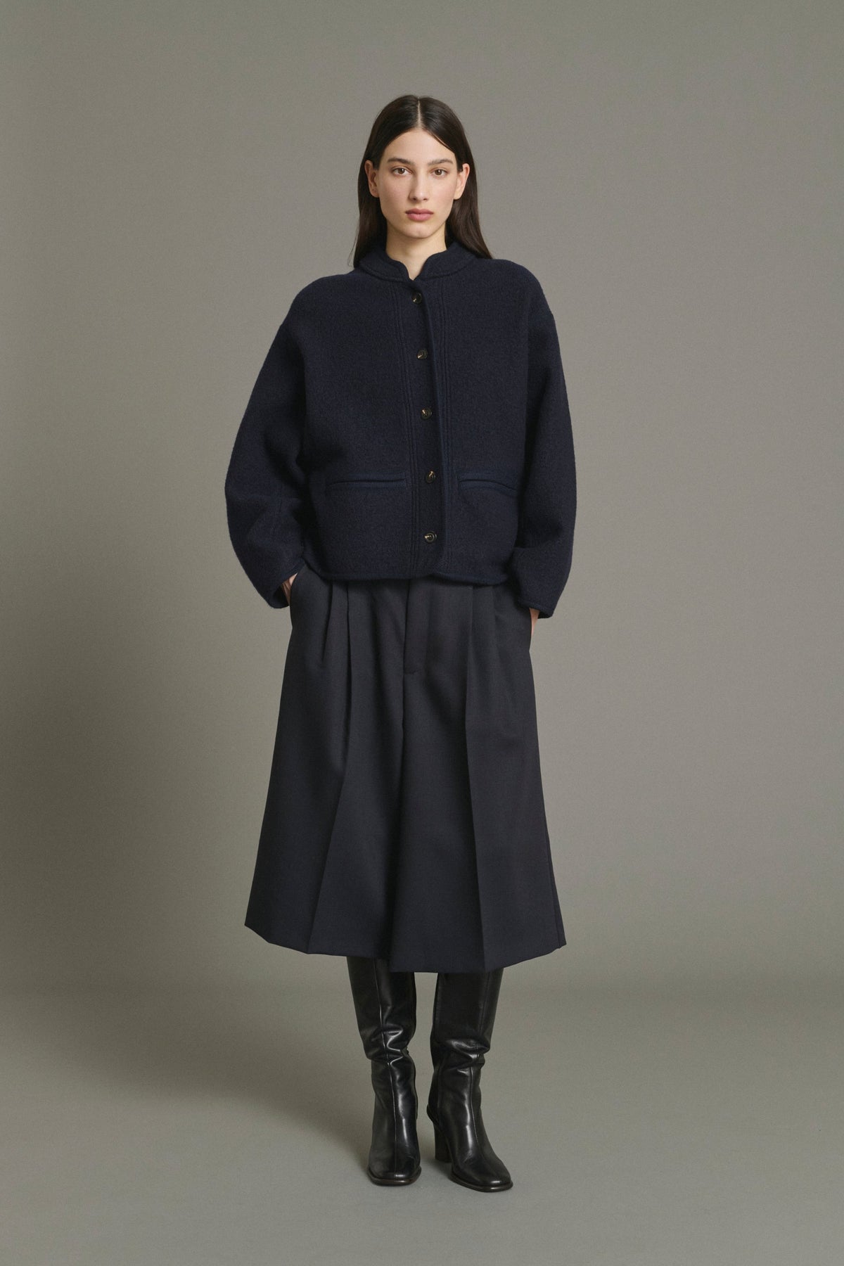 Veste en laine bouillie