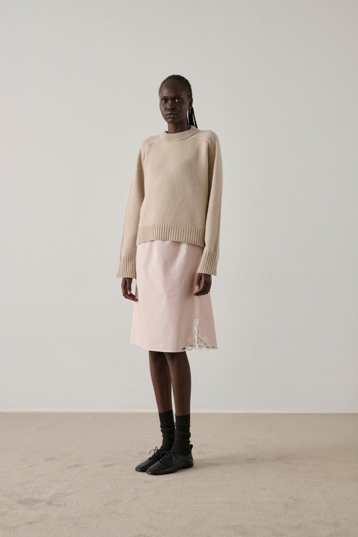 Pull boxy à poignets fendus