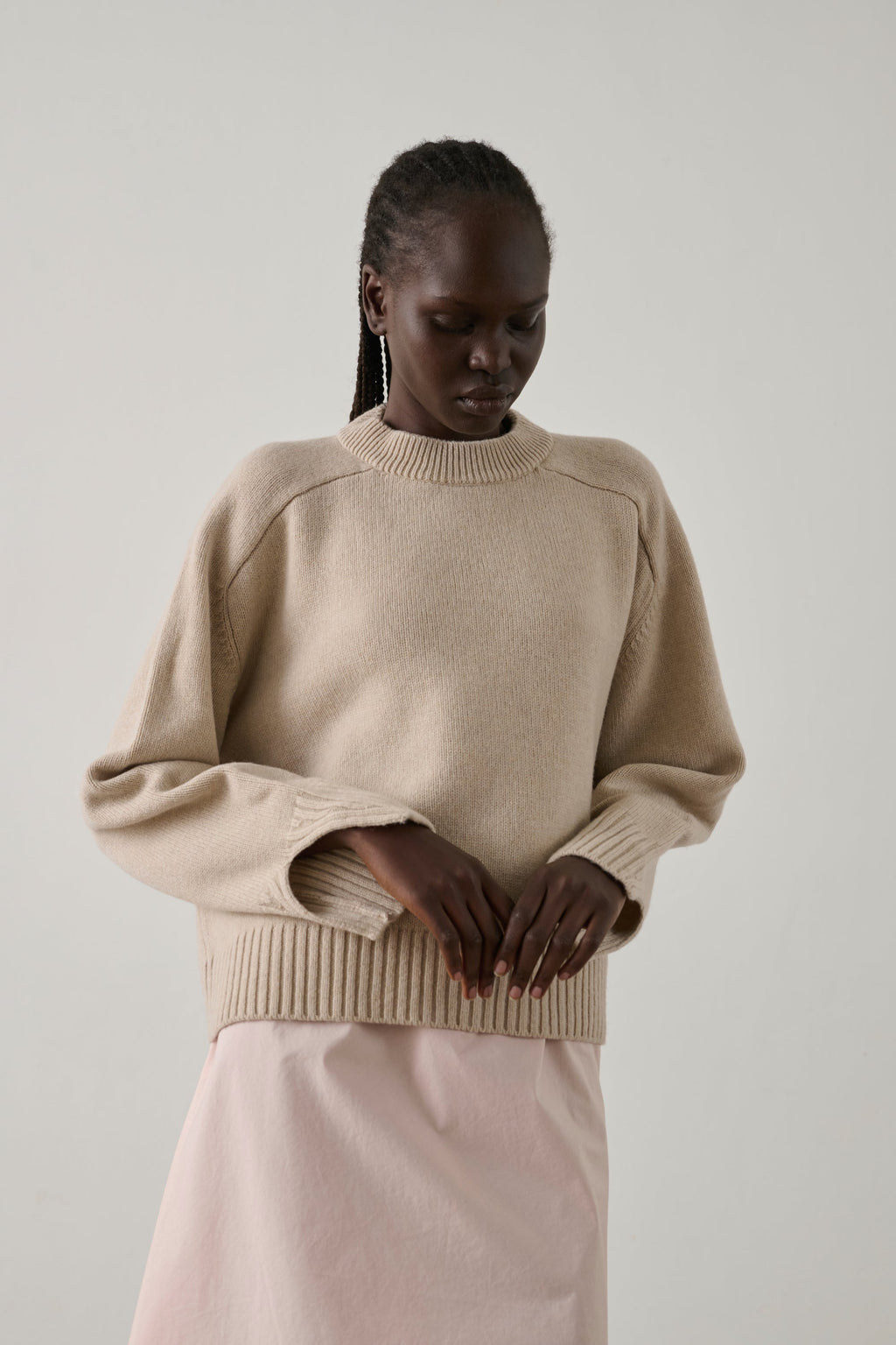Pull boxy à poignets fendus