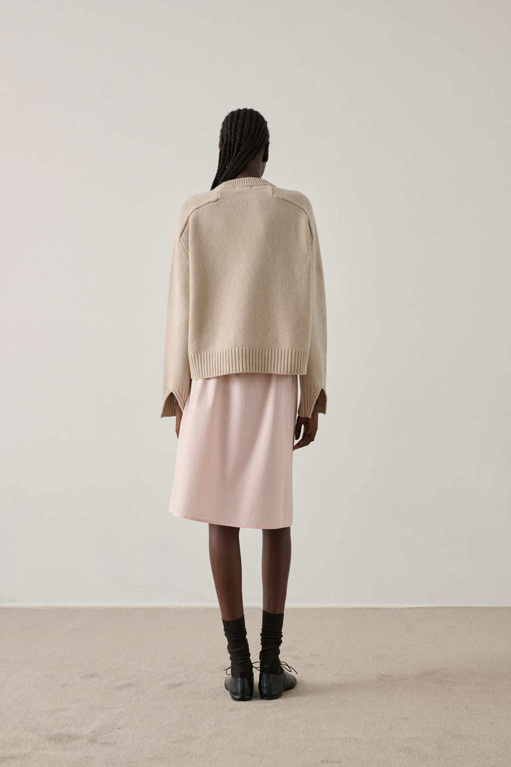 Pull boxy à poignets fendus