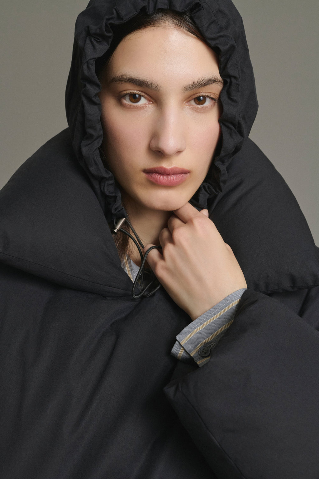 Manteau couette en toile de coton déperlante