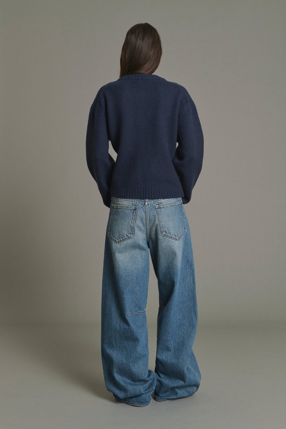 Cardigan croisé en laine feutrée