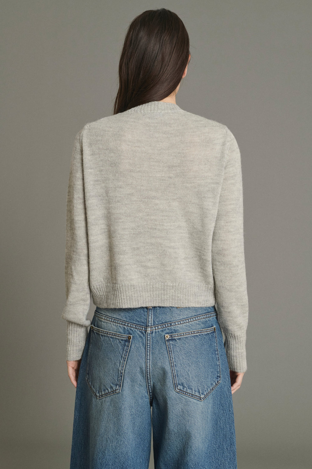 Cardigan transparent en laine mérinos
