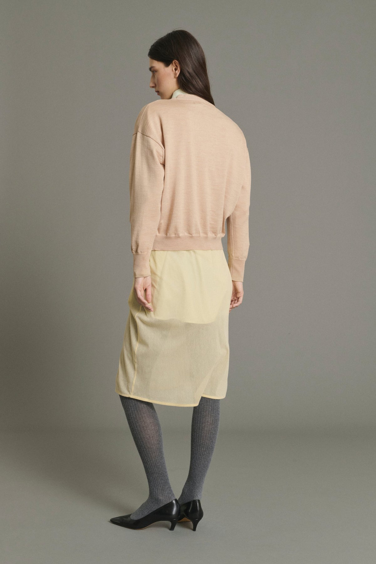 Cardigan fin en laine mérinos
