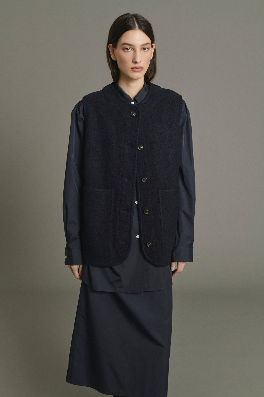 Veste en laine bouillie