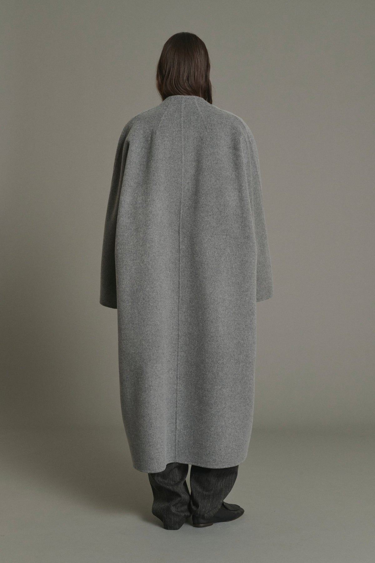 Manteau oversize en laine double face