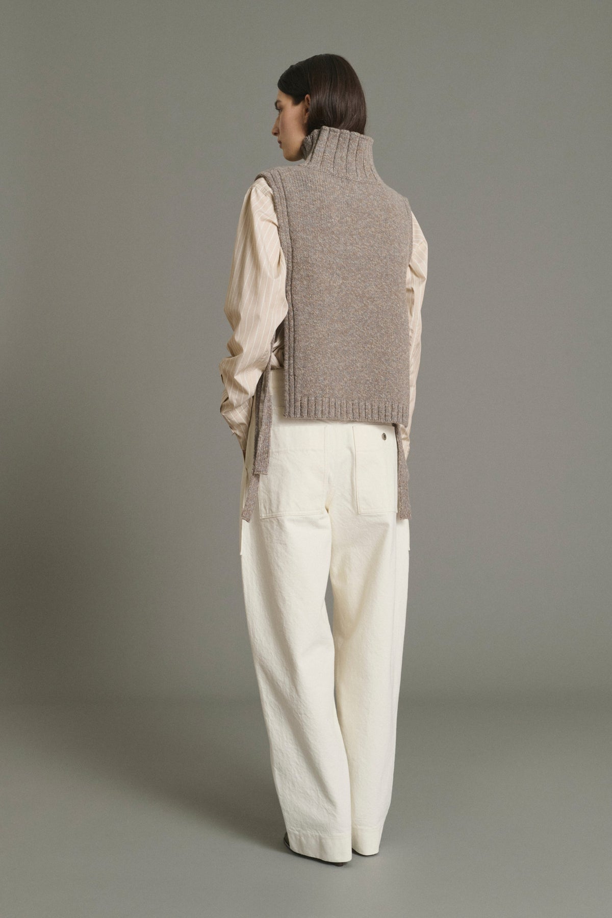 Plastron à col roulé en laine compacte
