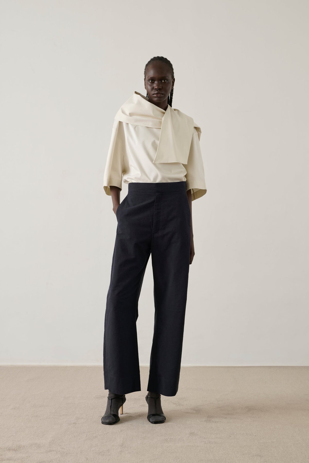 Tee-shirt avec écharpe en coton