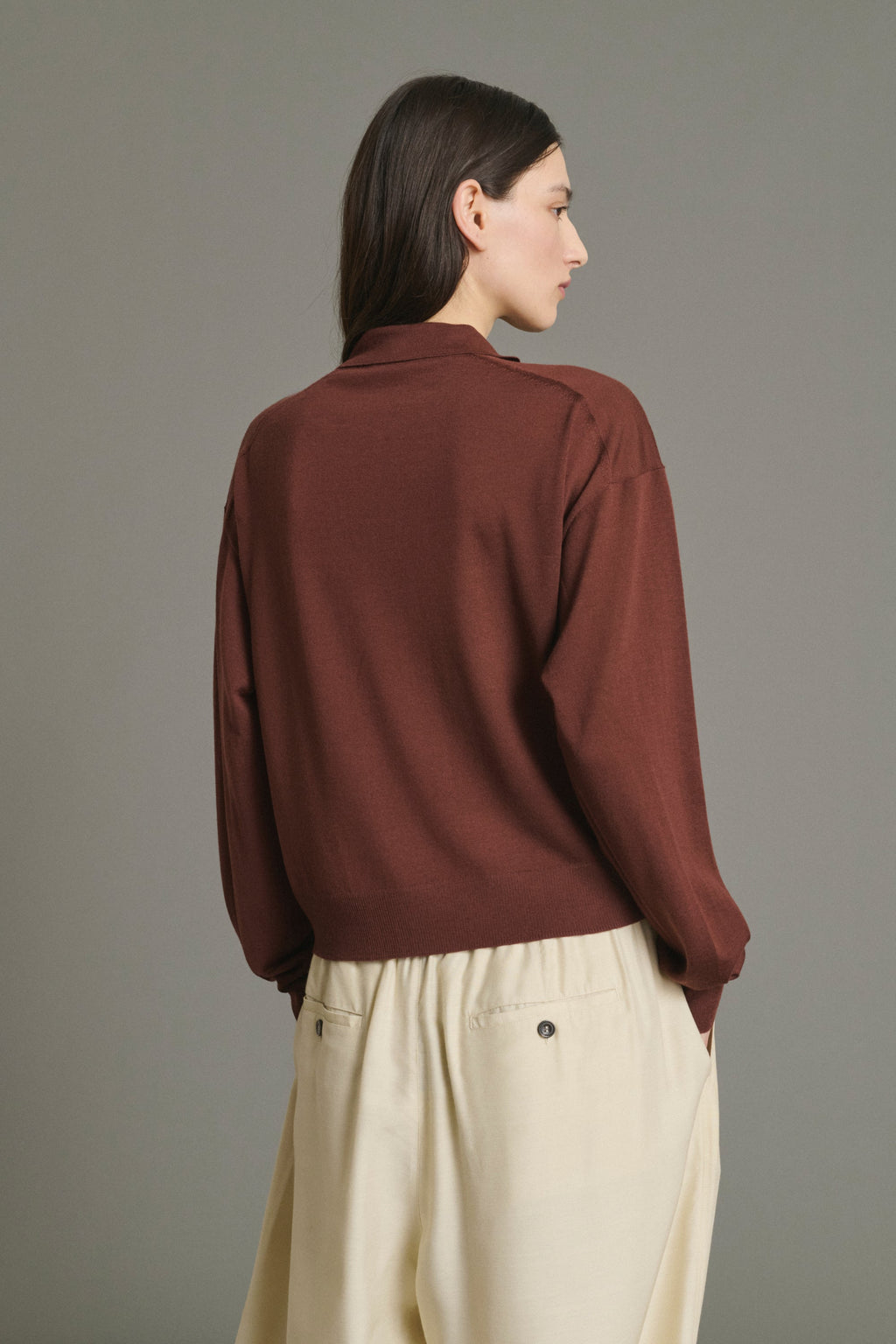 Polo en laine mérinos
