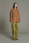 Veste en croûte de cuir