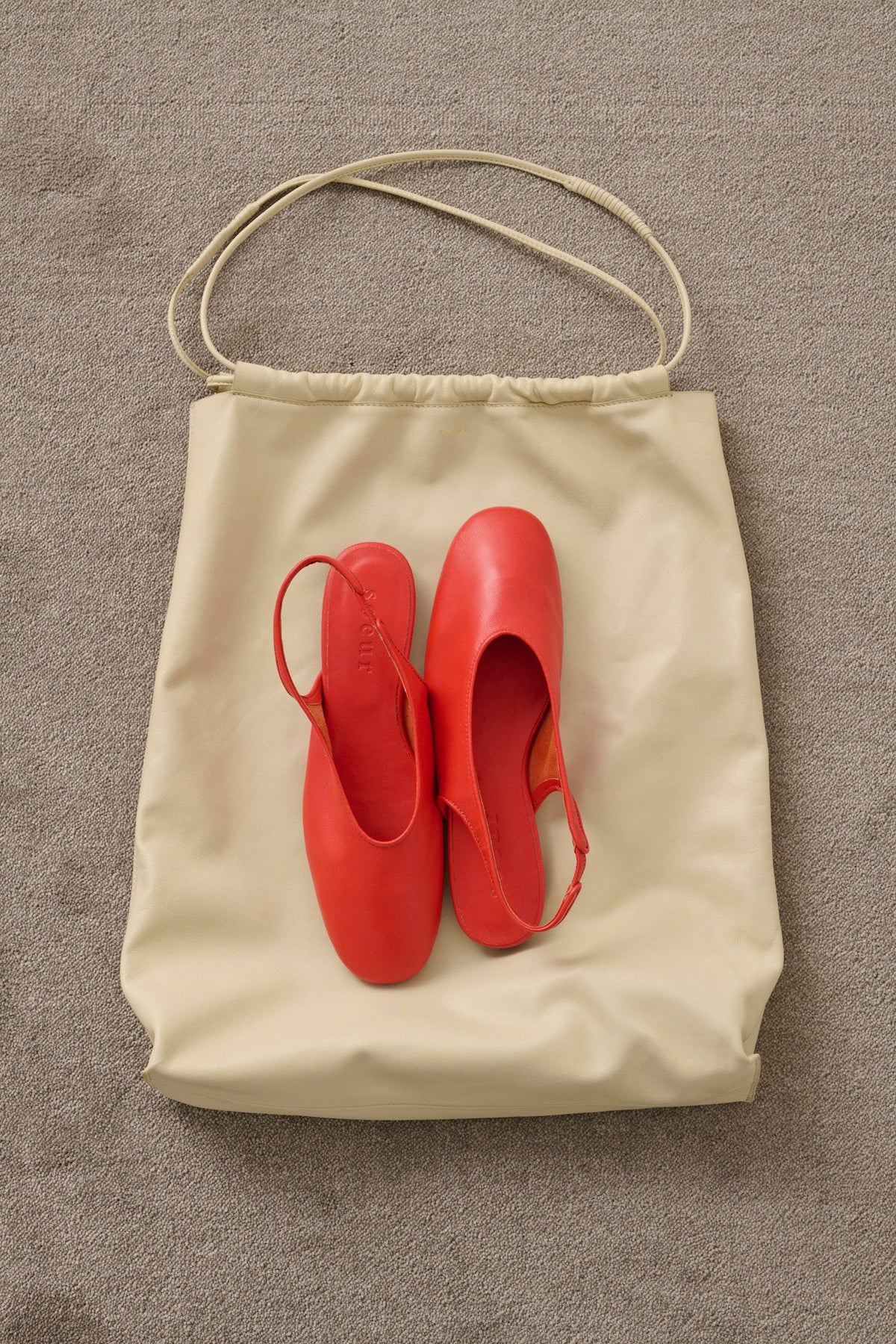 Slingbacks en croûte de cuir