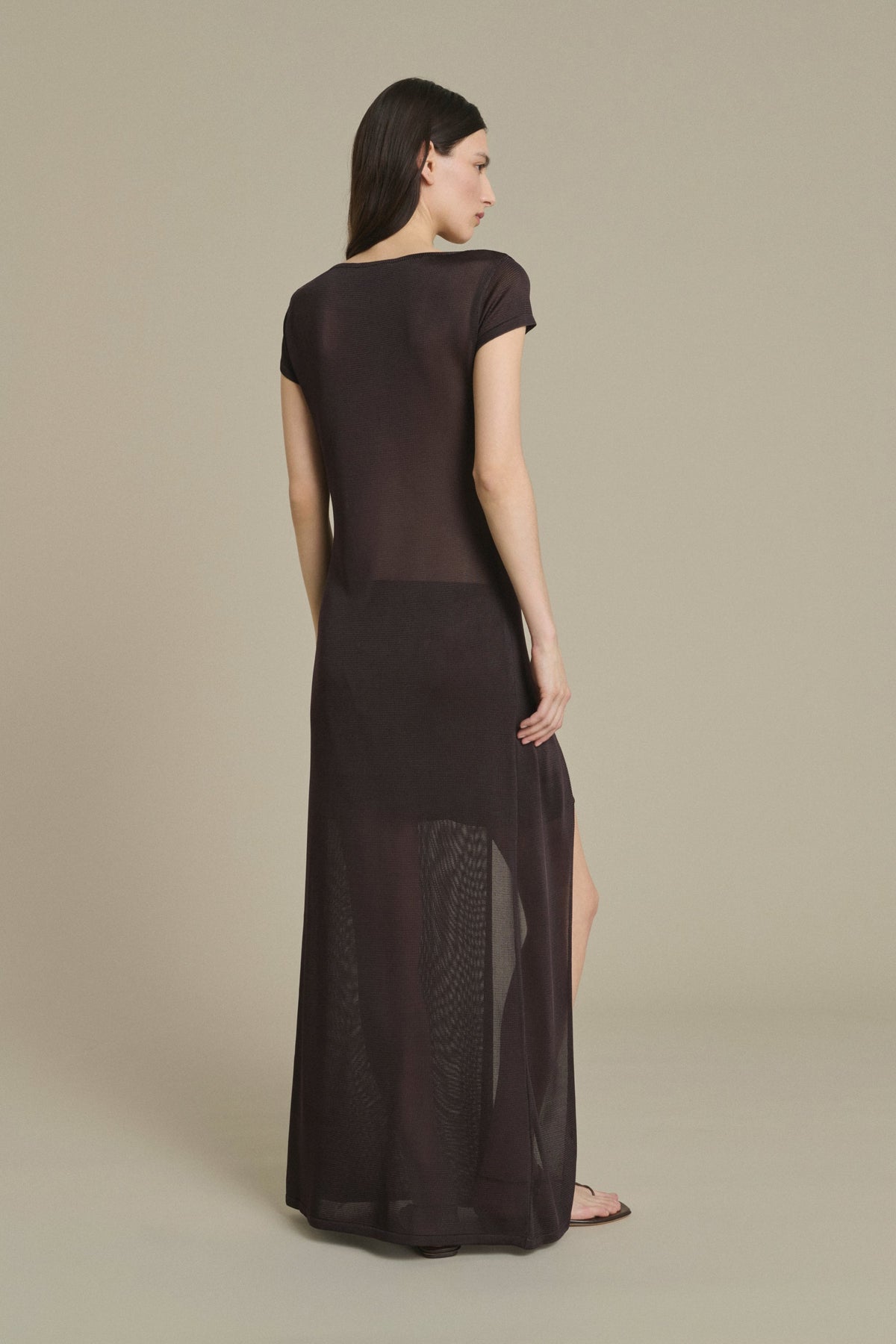 Robe longue fendue