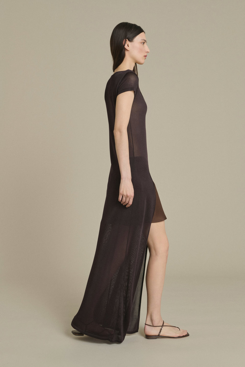 Robe longue fendue