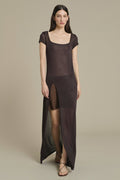 Robe longue fendue