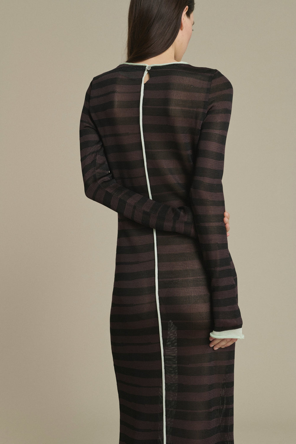 Robe longue à rayures